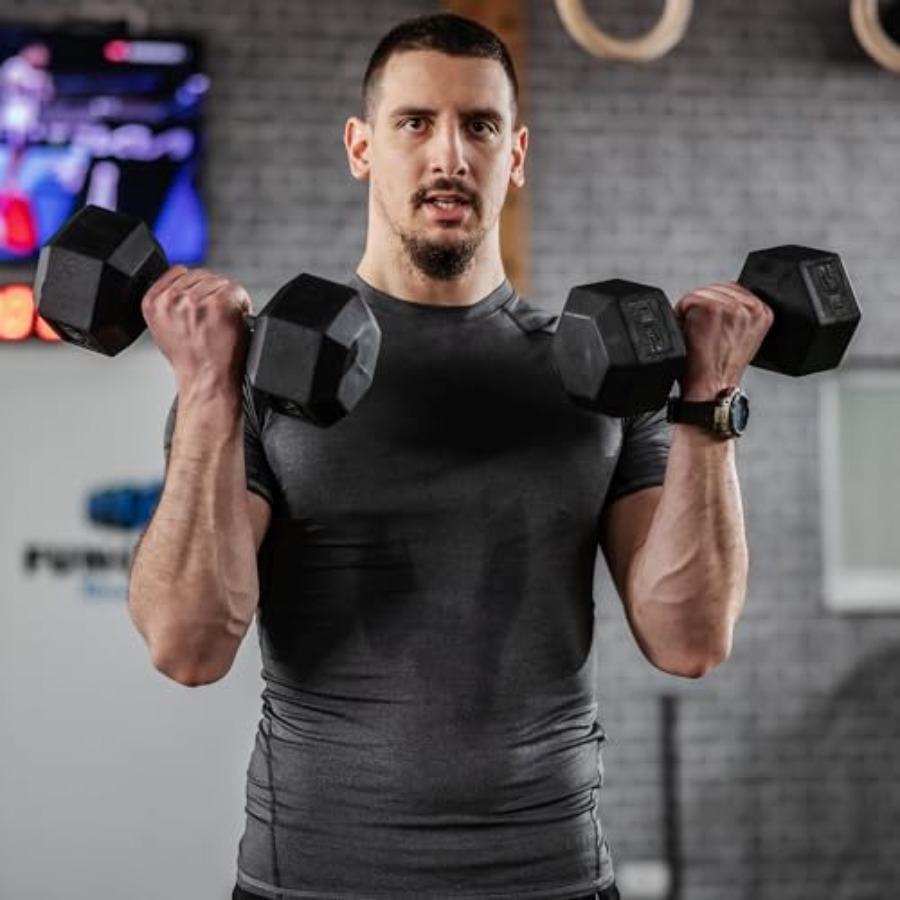 40lbs/45lbs/50lbs Rubber Dumbb - Dumbbell Set review and price