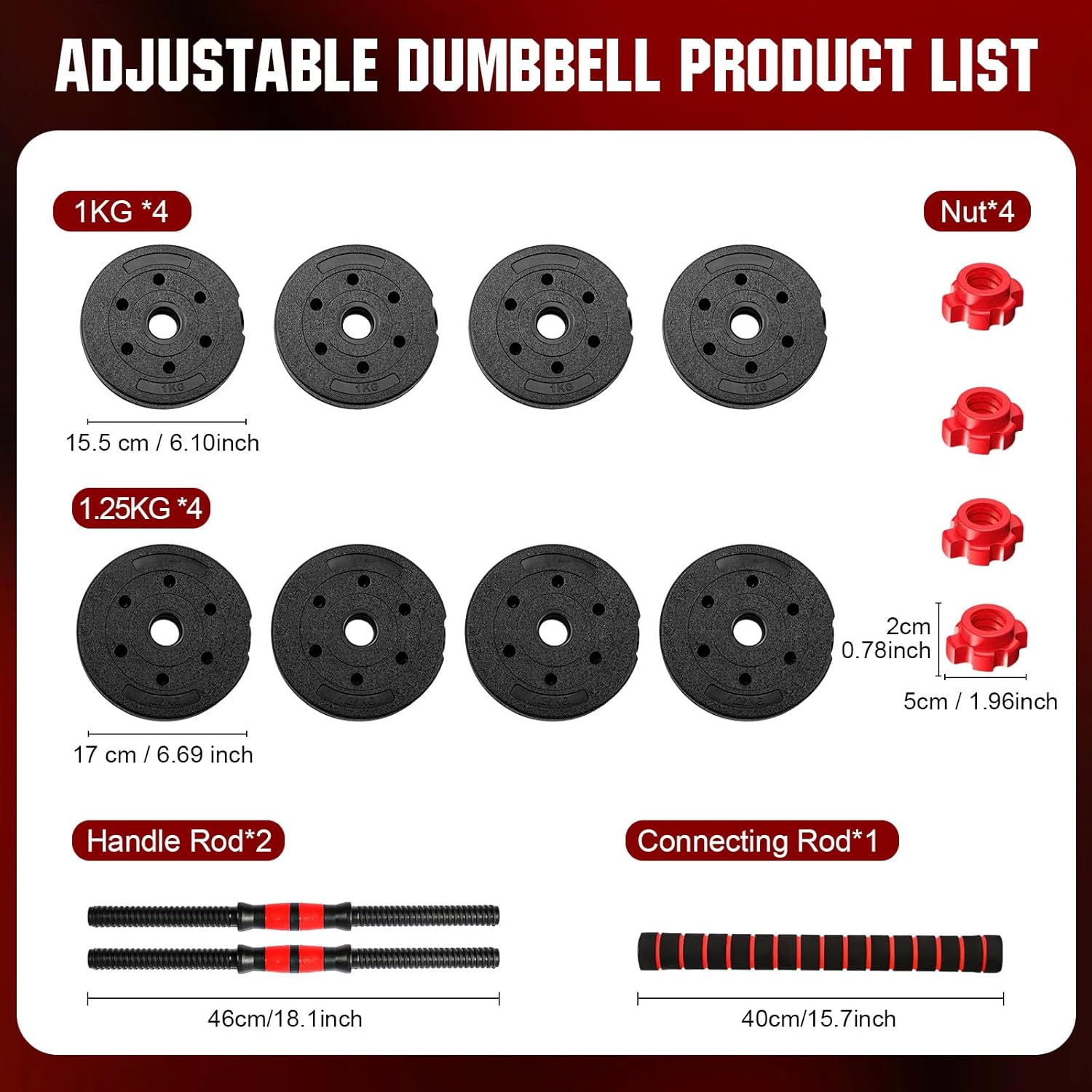 22lb 2-in-1 Adjustable Dumbbel - Dumbbell Set review and price