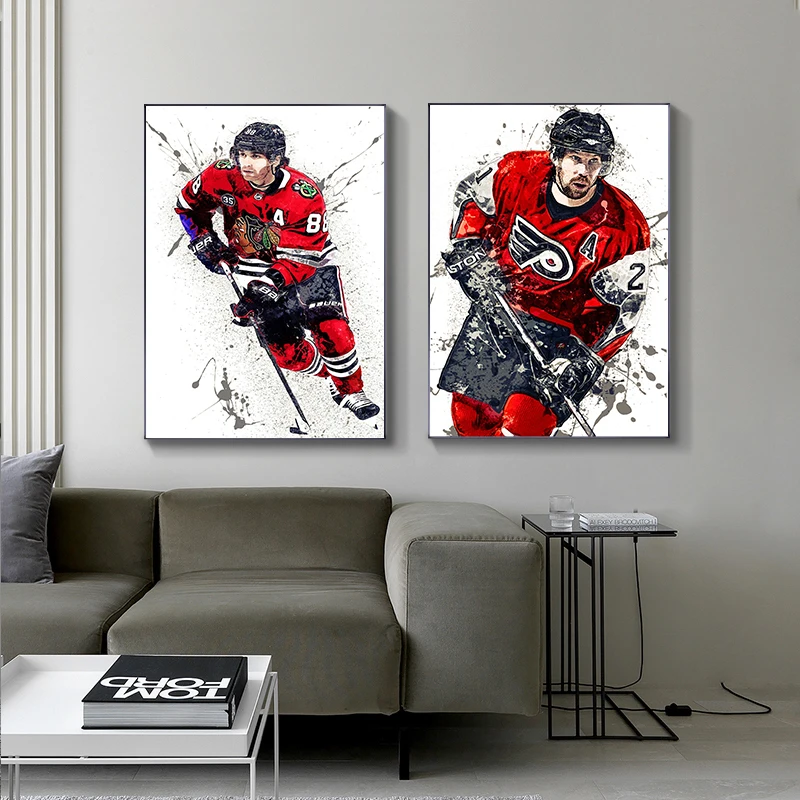 Abstract Ice Hockey Portrait S - Sports Equipment Poster review and price
