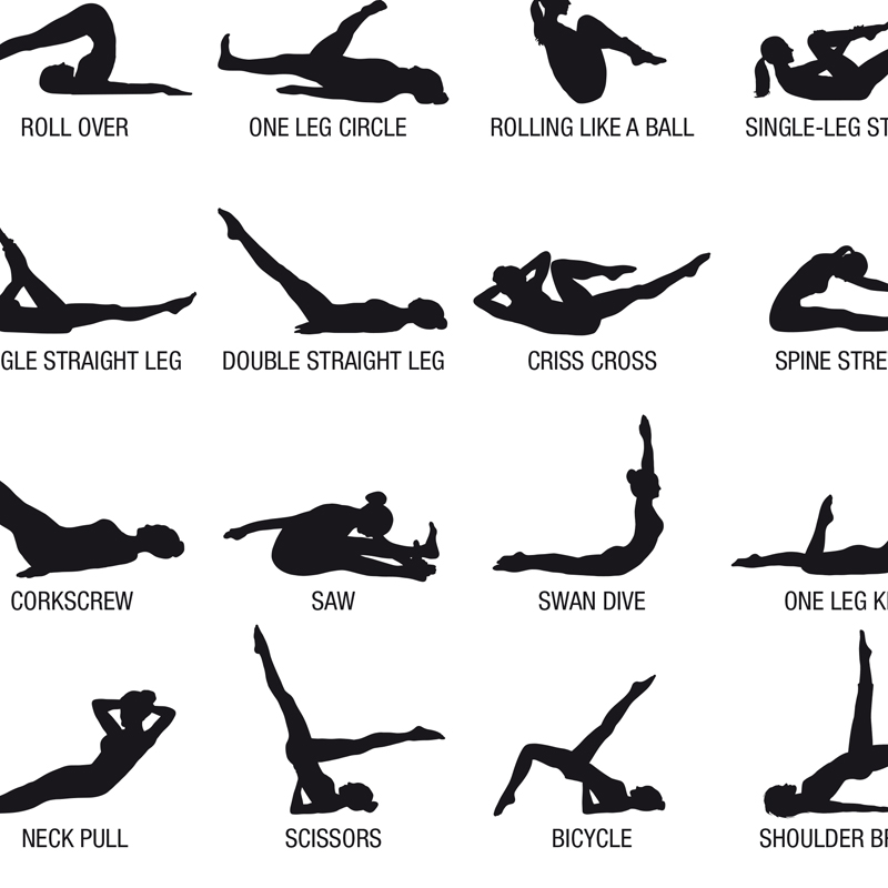 Frameless Pilates Workout Char - Sports Equipment Poster review and price