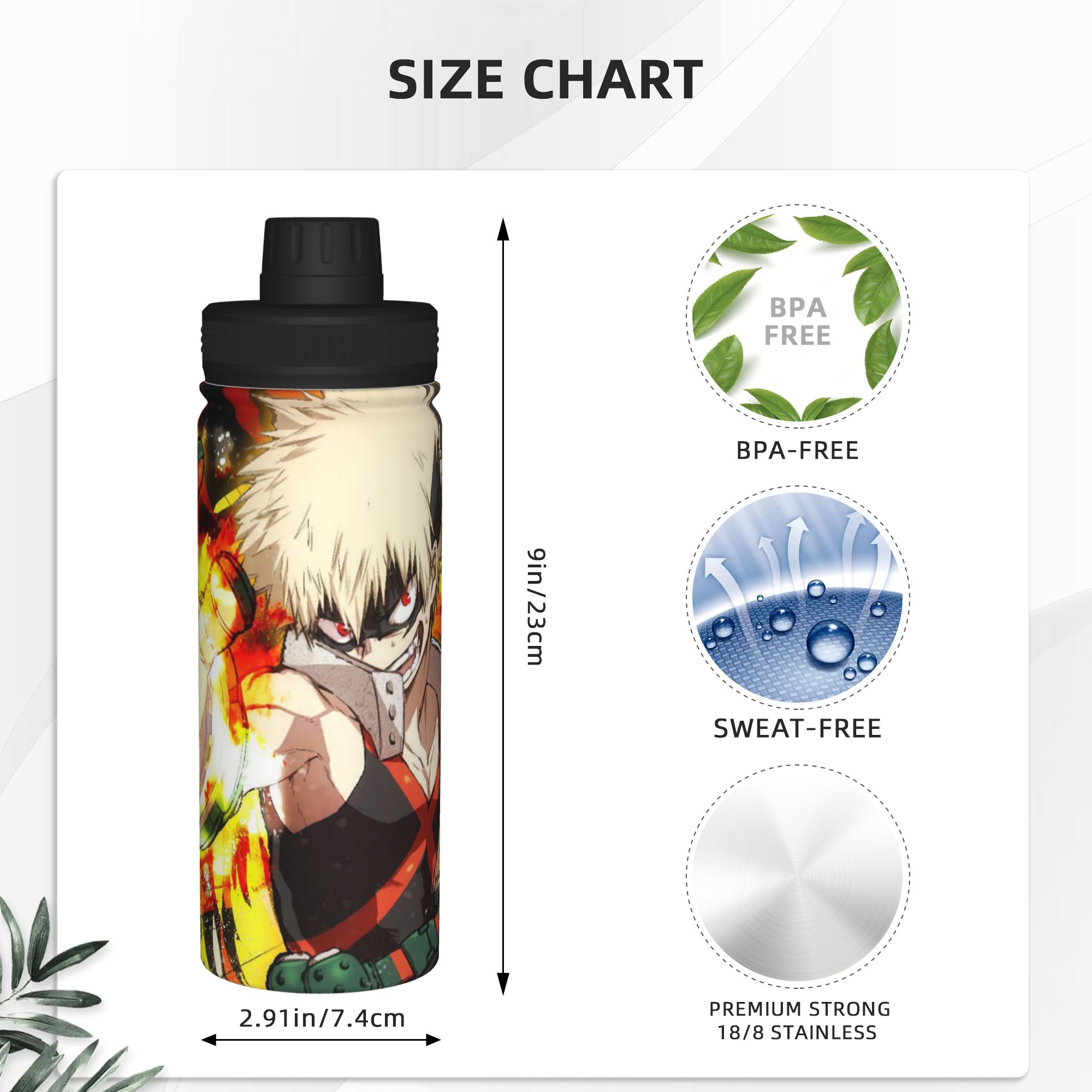 My Hero Academia Anime 18OZ Sp - Sports Water Bottle Insulated review and price