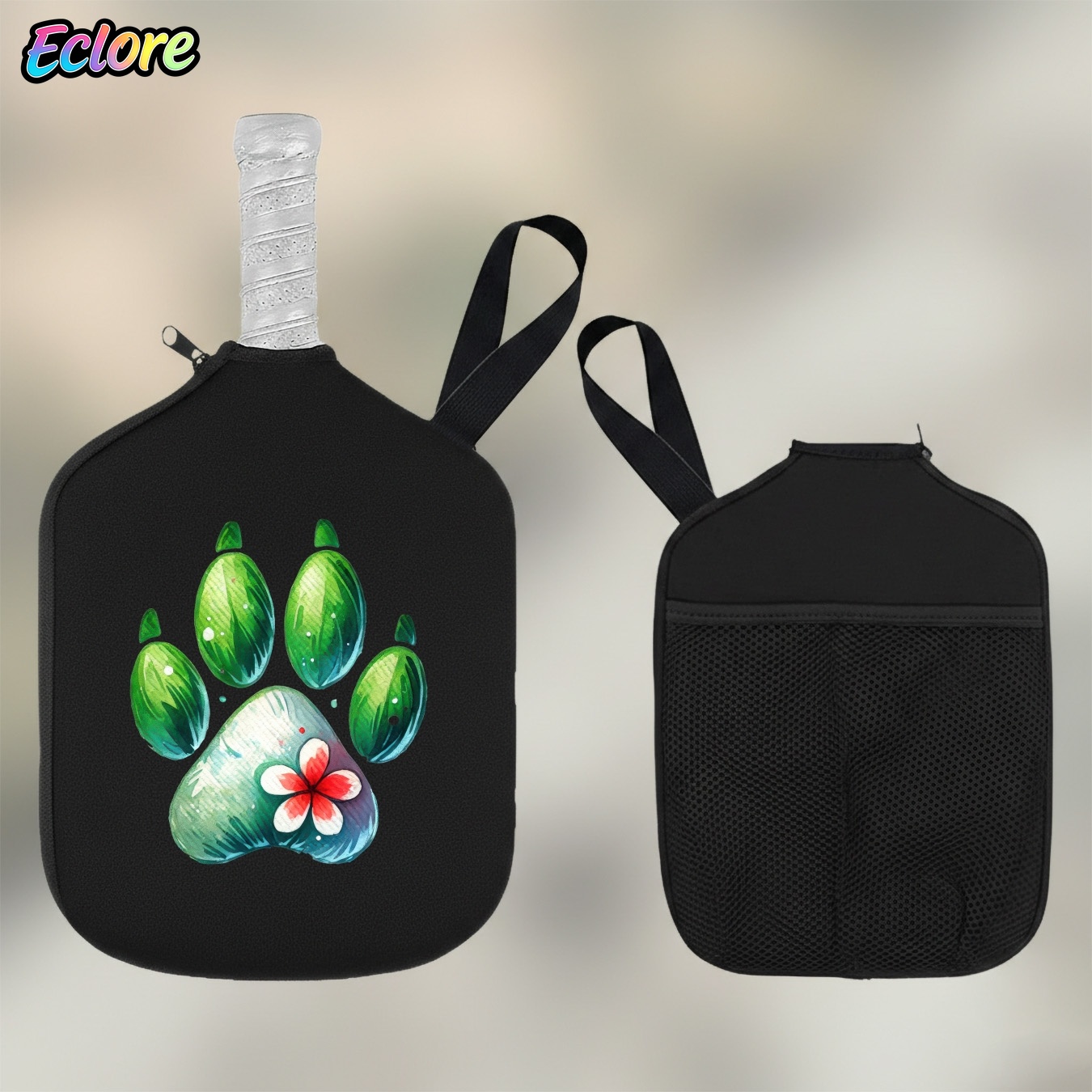 Green Watercolor Paw Print Pad - Tennis Racket review and price